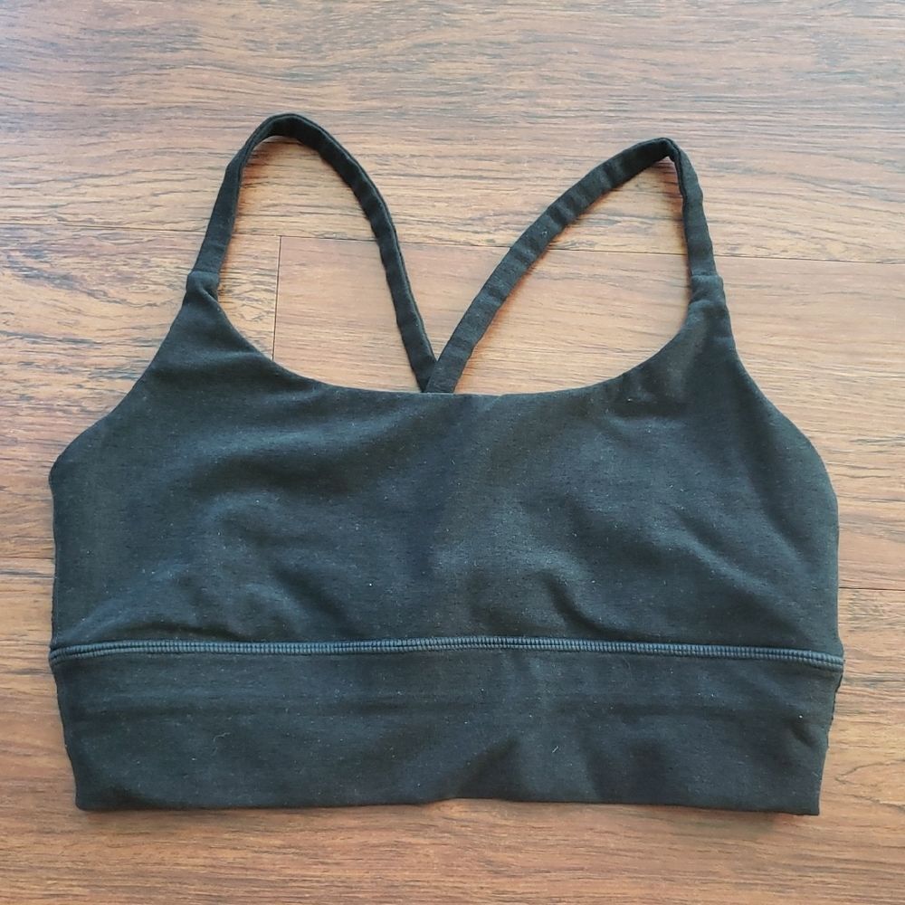 Vuori Women's Heathered Black Chic Athleisure Casual Sports Bra Size Small